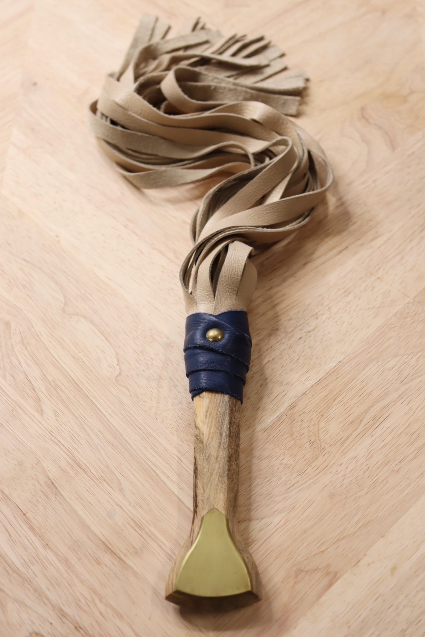 Spalted Maple Flogger w/ white tails