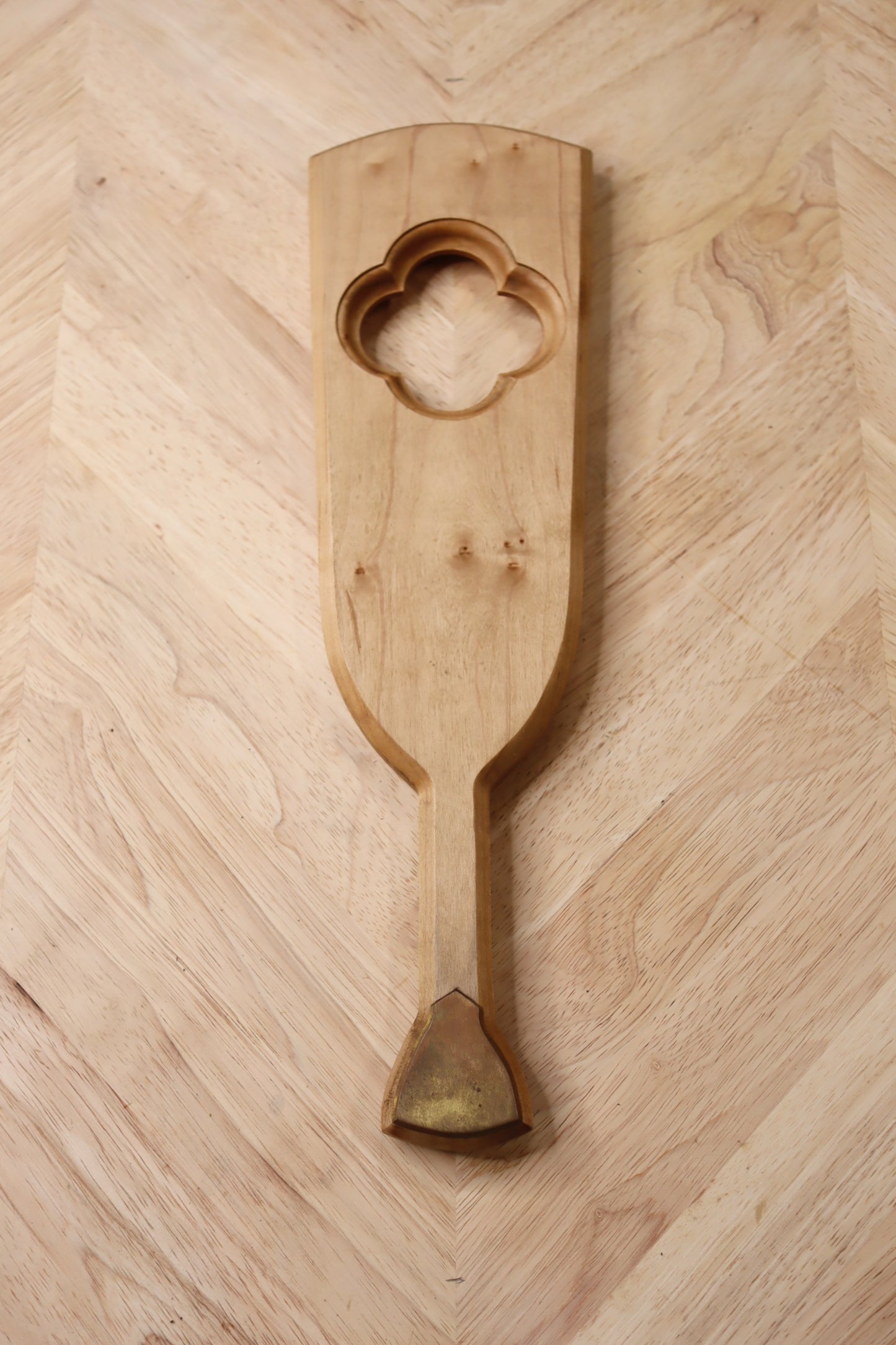 Maple Paddle w/ brass inlay