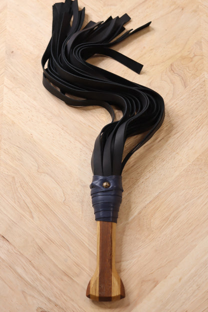 Ash & Walnut Flogger w/ black tails