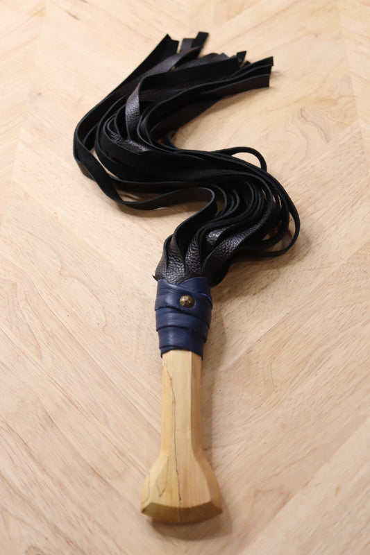 Spalted Maple Flogger w/ black tails