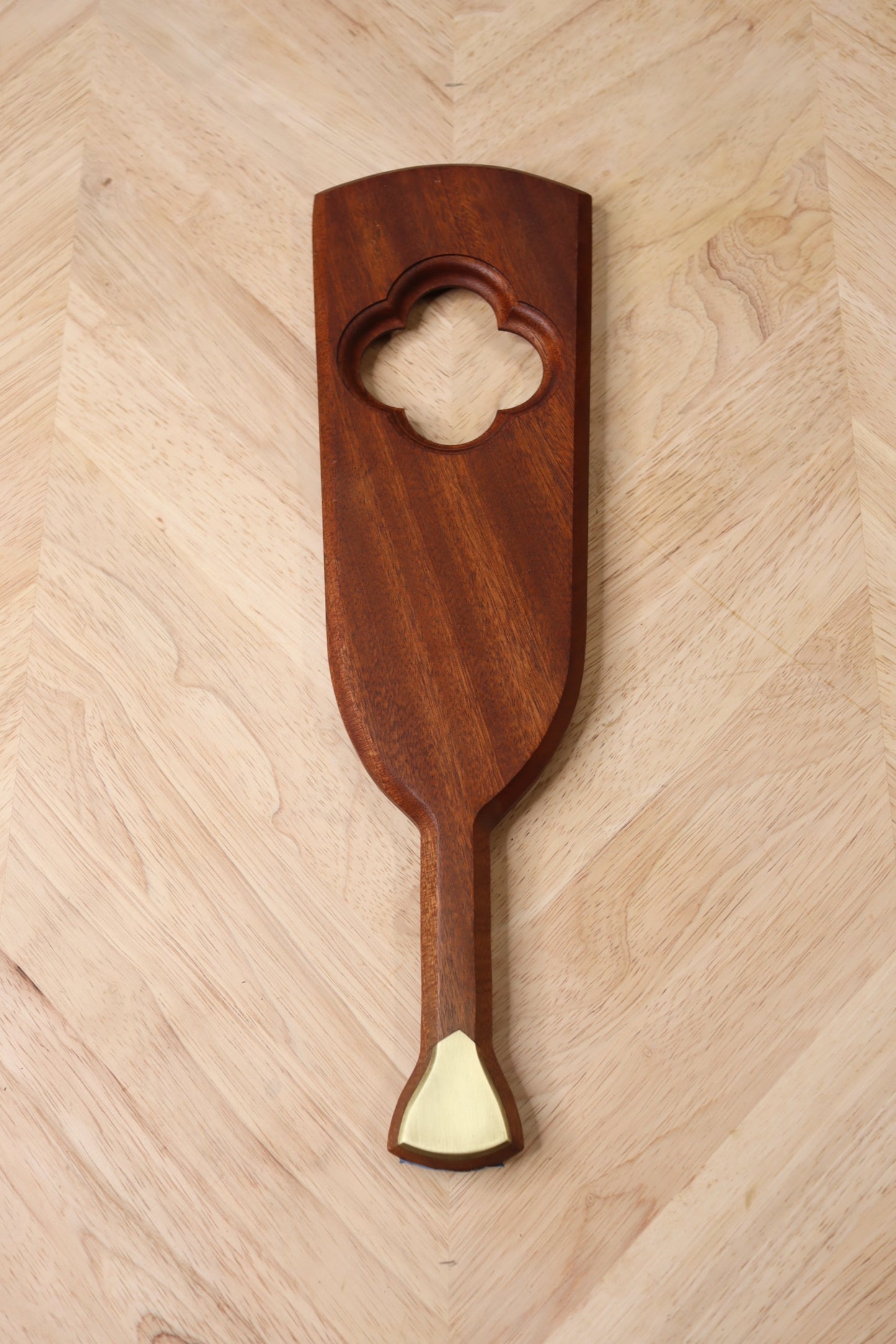 Sapele Paddle w/ brass inlay